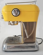 Ekspres Ascaso Dream, kolbowy, ciśnieniowy, żółty, używany + młynek