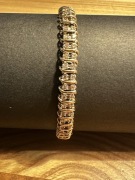 Bransoletka tenis 10K złoto, 2-3 CT diamenty, 18,4 cm 