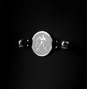 Bransoletka sznurkowa -WODNIK-srebrna