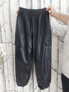 Czarne nowe spodnie Imitacja skóry roz. S 