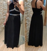 Sukienka czarna maxi S M sylwester na studniówke 