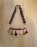 Torebka listonoszka saszetka nerka damska jasnobeżowa