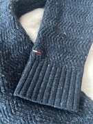 Tommy Hilfiger Denim – ciepły sweter z wełną - Rozmiar S - Splot Jodełka