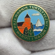 Odznaka PTTK Przewodnik Turystyczny Po Warmii i Mazurach - średnica 25 mm
