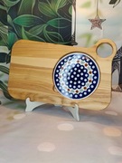 Deska do serwowania z podstawką ceramiczną Z.C.Bolesławiec