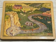 Vintage stare drewniane puzzle