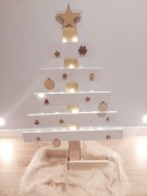 Drewniana choinka święta na prezent ozdoby ŚREDNIA