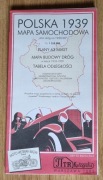 Mapa samochodowa Polska 1939 r. (reedycja 2005 r)