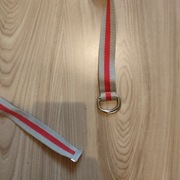 Pasek beżowo-czerwony rozmiar S / M