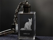 LaPerm Cat brelok sześcienny Świecący