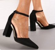 Damskie buty czułenka eleganckie na słupku z paseczkiem r 41. 