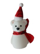 Świąteczna figurka białego misia polarnego