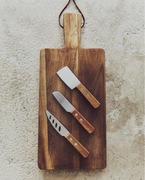 Zara Home deska plus 3 szt noże do sera w desce drewnianej deska Wood