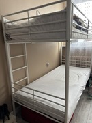 Łóżko piętrowe PLOVSTRUP 2x90x200 biały