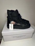 Pavement czarne botki śniegowce ukryty niski koturn r. 39