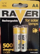 Akumulator RO6/600 600mAh Raver Solar AA cena za blister 2 sztuki