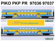 GLEDZIU PIKO 2 x WAGON PIĘTROWY PKP PR 97036 97037