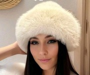 Czapka z futerka bardzo modna gruba zagęszczona futrzana damska ciepła