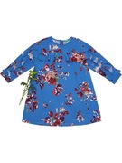 luźna niebieska chabrowa czerwona w kwiaty Benetton L 140 jak nowa