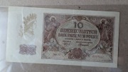 10 zł 1940 seria L podwójna spacja w numeratorze stan II