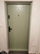 GÓRALKIE drzwi  FOLK wzór / SOLIDNE DREWNIANE 