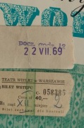 Teatr Wielki Warszawa bilet 1969 + program 