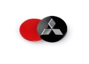 Naklejka MITSUBISHI 14mm czarny Emblemat Kluczyk Pilot Logo znaczek zaślepk