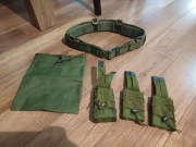 Nowy Pas taktyczny kolor olive green z ładownicami na 4 magazynki + worek