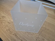 Zestaw Weselny Glamour: Pudełko na koperty + Numerki na stoły 1-4 Perełki