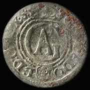 Szeląg Gustaw II Adolf Ryga POLSKA SREBRO (M105)