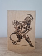 Alien versus Predator, A4, sklejka (prezent, obraz, ozdoba, pirografia)