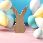 Drewniana Figurką Króliczka – Minimalistyczna Dekoracja  4szt