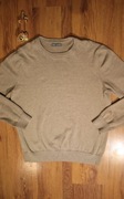 Sweter Tu Man r. M beżowy męski okrągły dekolt bawełniany 