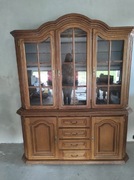 Dębowa Komoda 160 cm OFM z Witryną 