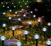 Zestaw 20 szt. solarnych lamp ogrodowych – wodoodporne, metalowe