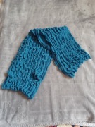 Niebieski szalik komin zimowy