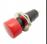 Przycisk monostabilny chwilowy okrągły duży czerwony 125V 3A (18)