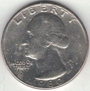 USA quarter dollar 25 centów 1980 D nr 1