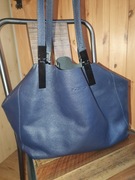 KAZAR SHOPPER BAG DUŻA 100% SKÓRA CIEMNY GRANAT