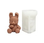 KRÓLICZEK Walentynki forma silikonowa 8*5.5 do Świec Mydła Gipsu Odlewów 