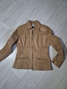 Kurtka skórzana nowa M 38 damska brązowa 
