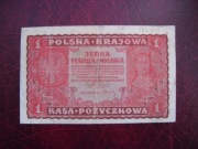 BANKNOT POLSKA 1 Marka Polska 1919 r. seria LZ