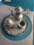 Mosiężny serwis do parzenia kawy herbaty dekoracyjny