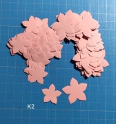 SCRAPKI KRAKÓW urodziny chrzest GIRL kwiaty róż 50 el. dwie wielkości (K2)