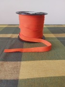 Lamówka bawełniana zaprasowana - kolor pomarańczowy, 75 mb