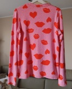 Carin Wester bluzka longsleeve różowa serca usta S.