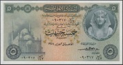 Egipt 5 funtów 1958 - Faraon - stan bankowy UNC