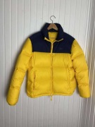 Używana kurtka damska puchowa Lacoste żółta org 40