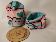 Komplet zestaw czapka komin  welurowy Nowość kot