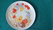 Talerz wielkanocny PRL Vintage świąteczny